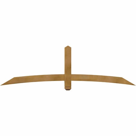 Ekena Millwork Bellingham Rough Sawn Timber Gable Bracket, Western Red Cedar, 84"W x 24"H x 4"D x 4"F, 7/12 Pitch GBW084X24X0404BEL00RWR